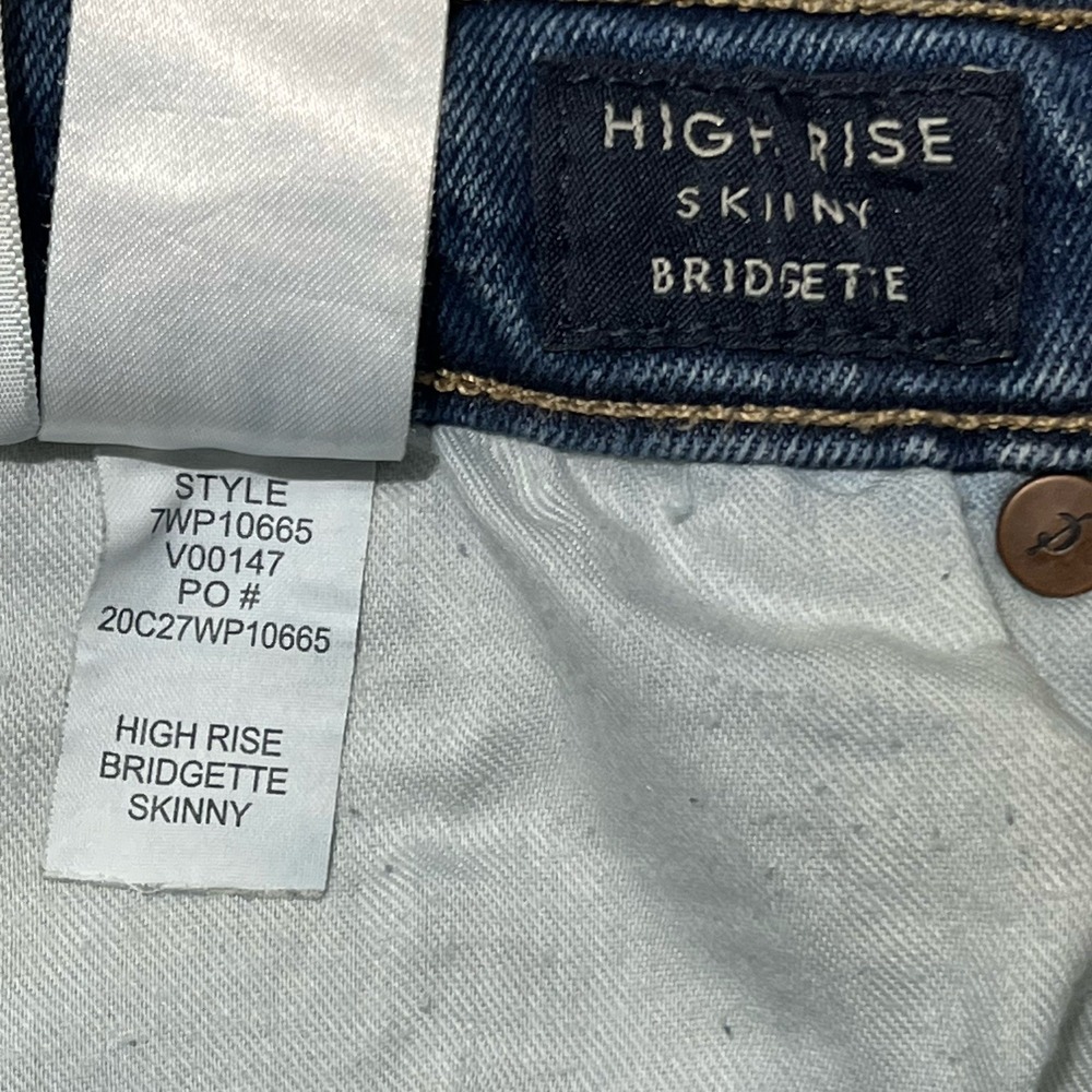 Lucky Brand Bridgette Skinny Jeans Women 10 X 30 Blue Denim High-Rise Frayed Hem - Picture 5 of 11